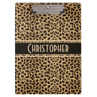 Zu personifizieren Leopard-Stelle Klemmbrett