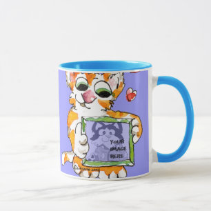Zu personifizieren Liebe-Katzen-Herz-Tasse Tasse