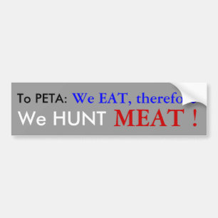 Zu PETA: Autoaufkleber