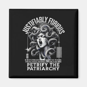Zu Recht Furious Medusa Griechische Mythologie Fem Magnet
