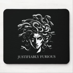 Zu Recht Furious Medusa Griechische Mythologie Fem Mousepad
