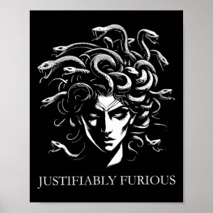 Zu Recht Furious Medusa Griechische Mythologie Fem Poster