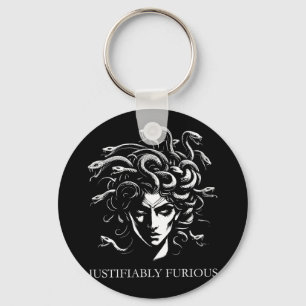 Zu Recht Furious Medusa Griechische Mythologie Fem Schlüsselanhänger