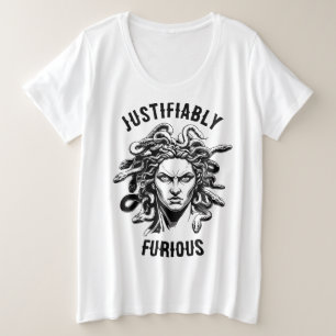 Zu Recht Wütend feat. Medusa Große Größe T-Shirt