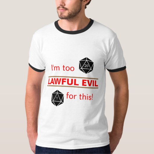 Zu rechtschaffenes Übel T-Shirt (Vorderseite)