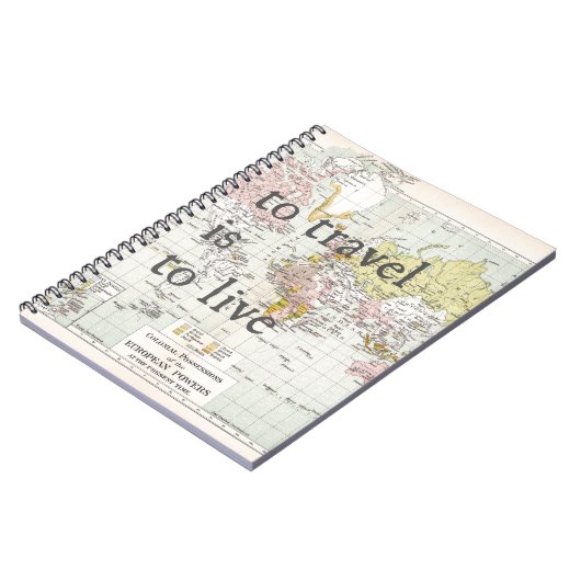 Zu reisen heißt zu leben notizblock (Linke Seite)