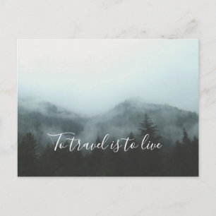 Zu reisen heißt zu leben postkarte