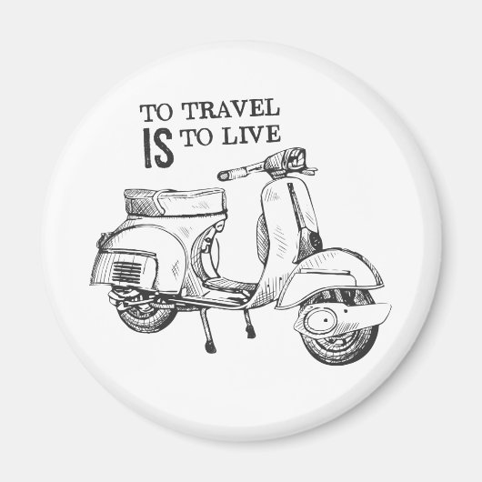 "Zu reisen ist zu leben", Theme Magnet (Vorne)