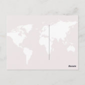 zu reisen ist zu leben / Weltkarte Postkarte (Rückseite)