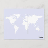 Zu reisen ist zu leben / Weltkarte Postkarte (Rückseite)