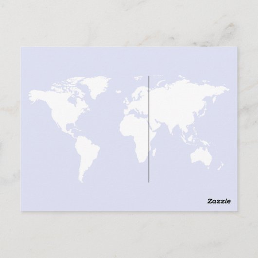 Zu reisen ist zu leben / Weltkarte Postkarte (Rückseite)