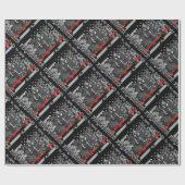 Zu retten und sich zu schützen Feuerwehrmann Geschenkpapier (Flach)