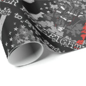 Zu retten und sich zu schützen Feuerwehrmann Geschenkpapier (Rolleneckpunkt)