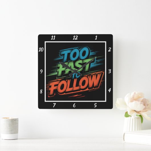 Zu schnell, um grafisch zu folgen quadratische wanduhr (Zuhause)