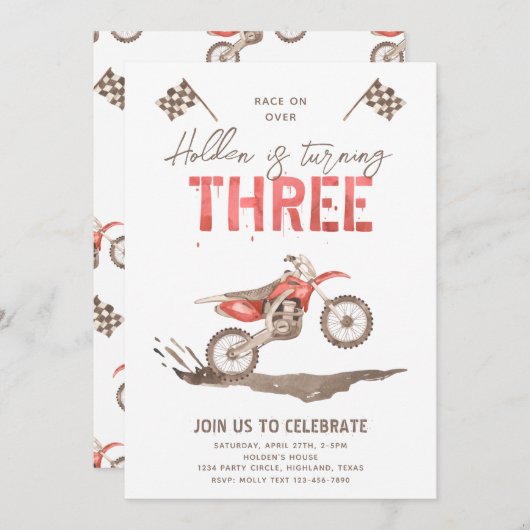 Zu schnelle Einladung zum Geburtstag | 3. Geburtst (Vorne/Hinten)