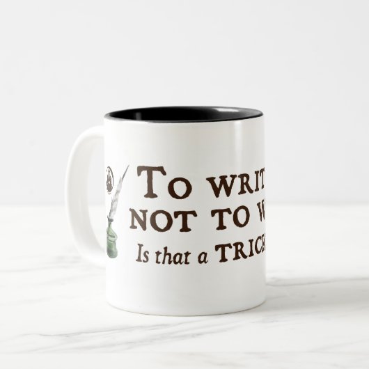 Zu schreiben oder nicht schreiben zweifarbige tasse (Vorderseite Links)