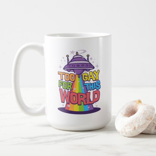 Zu schwul für diese Welt Kaffeetasse (Mit Donut)
