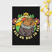 Zu sehen oder nicht zu sehen Groundhog Day Lustige Karte (Gelbe Blume)