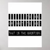 Zu sein oder nicht berühmt Shakespeare Zitat Poster (Vorne)