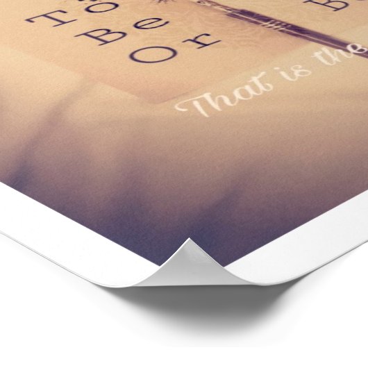 Zu sein oder nicht poster (Ecke)