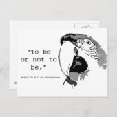 Zu sein oder nicht Postkarte zu sein (Vorne/Hinten)