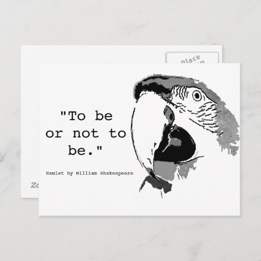 Zu sein oder nicht Postkarte zu sein (Vorne/Hinten)