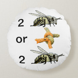 Zu sein oder nicht rundes kissen