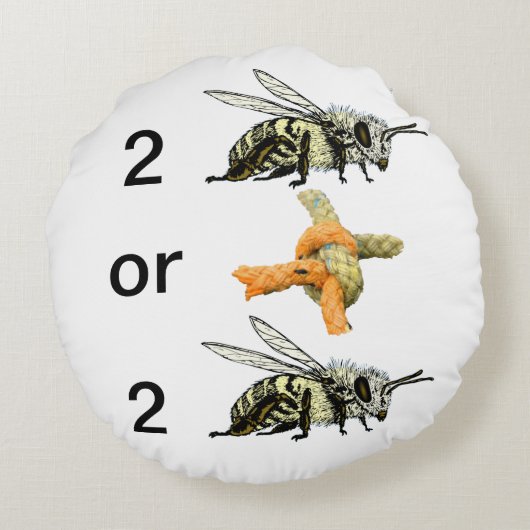 Zu sein oder nicht rundes kissen (Rückseite)