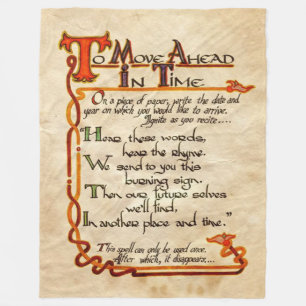 Zu sich voran in Zeit bewegen Fleecedecke