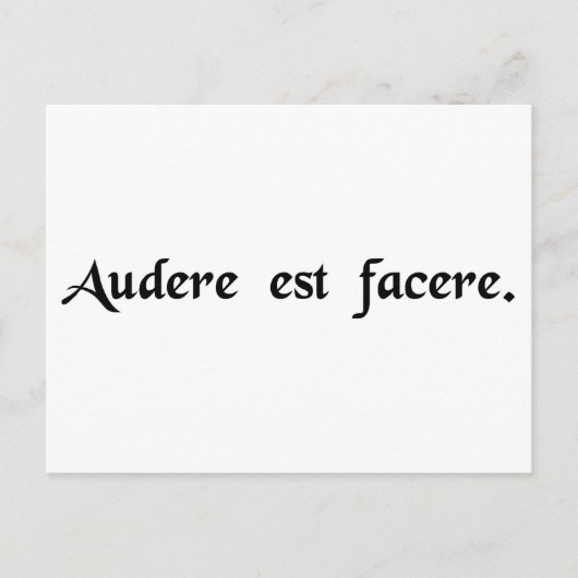 Zu sich zu trauen ist tun postkarte (Vorderseite)