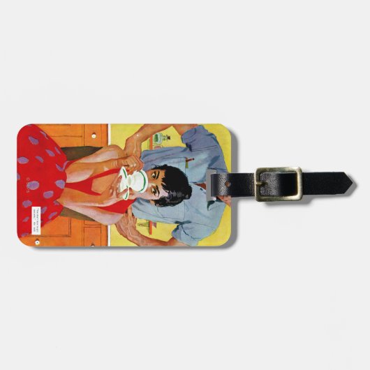 Zu spät bilden gepäckanhänger (Vorderseite horizontal)