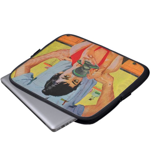 Zu spät bilden laptopschutzhülle (Vorne Knopf)