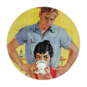 Zu spät bilden schneidebrett