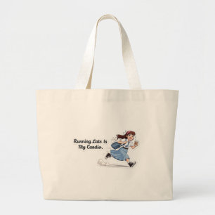 Zu spät kommen ist mein Cardio Lustige ToteBag Jumbo Stoffbeutel