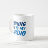Zu spät läuft mein Cardio Kaffeetasse (Vorderseite Links)