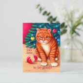 Zu spät postkarte (Stehend Vorderseite)