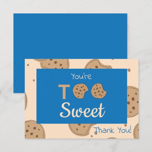 Zu süß Dankeschön Karte (Vorne/Hinten)