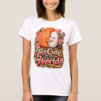 Zu süß für diese Welt – Kawaii umarmender Sushi T-Shirt