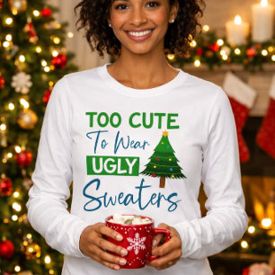 Zu süß für hässliche Weihnachtspullover – Weihnach Tri-Blend Shirt