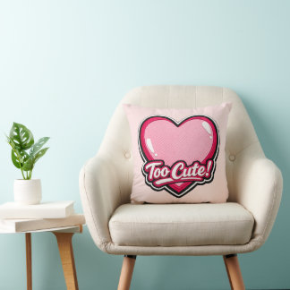 💗✨ „Zu süß!“ Herz-Kissen 🛋️🎀 Kissen