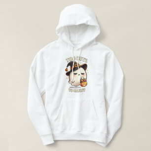 Zu süß, um als Geist Hexe Halloween Kunst zu spuke Hoodie