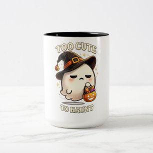 Zu süß, um als Geist Hexe Halloween Kunst zu spuke Zweifarbige Tasse