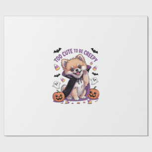 Zu süß, um ein gruseliger Halloween-T-Shirt PNG zu Geschenkpapier