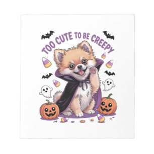 Zu süß, um ein gruseliger Halloween-T-Shirt PNG zu Notizblock