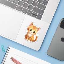 Zu süß, um ernst zu sein – Lustiger Kitty-Aufklebe