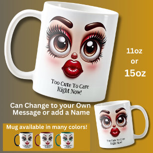 Zu süß, um sich zu kümmern, Fabelhafte Augen Lusti Kaffeetasse