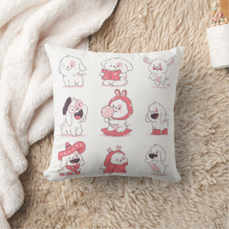 Zu süß zum Bellen | Kawaii-Hund-Design  Kissen