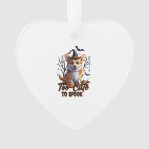 Zu süß zum Erschrecken Lustiger Halloween-Hund Cor Ornament