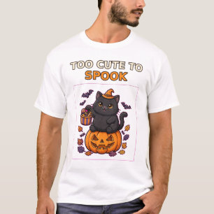 Zu süß zum Erschrecken Schwarze Katze Halloween T- T-Shirt