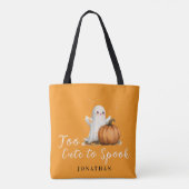 Zu süß zum Gruseln Orange Tasche (Rückseite)